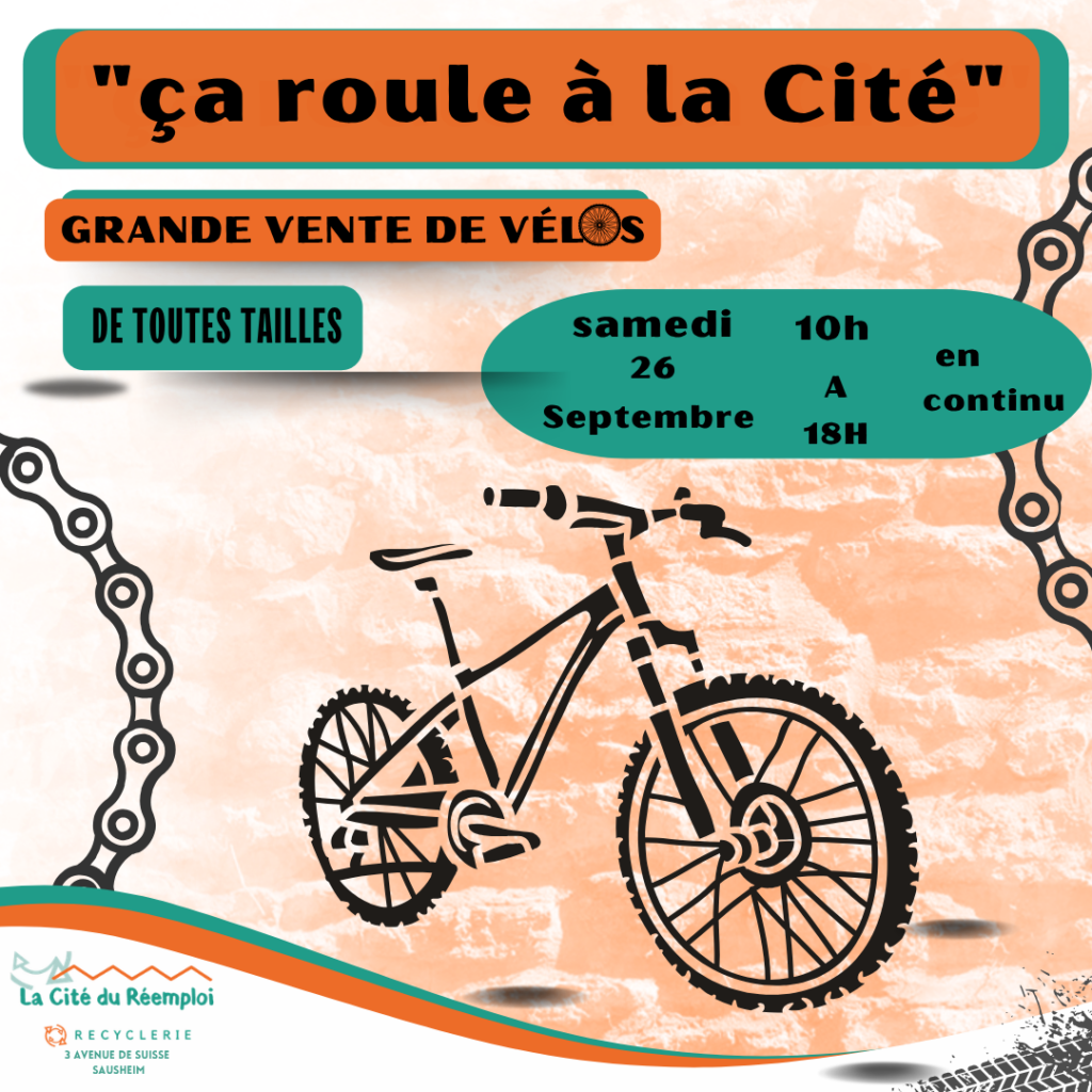 Vente de vélos à la cité du réemploi